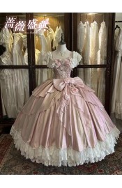 Peach White Tea Rose Festival Bridal JSK and FS(Quick Reservation/3 Colours/Full Payment Without Shipping)